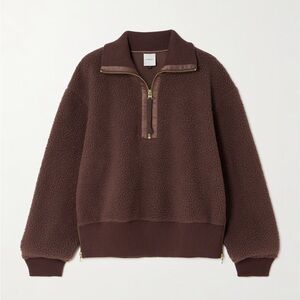 Varley Chocolate Zip-Up Sweater